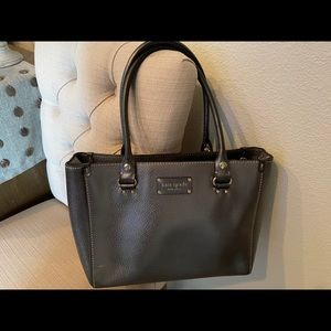 Kate Spade silver metallic satchel